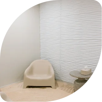 Relaxation chair in a Breathe Salt Rooms treatment room