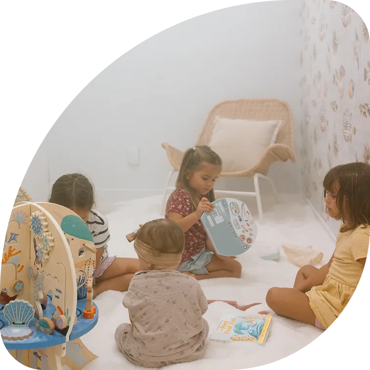 Children relaxing together in the calming salt room at Breathe Salt Rooms.