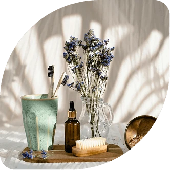 Soft lavender shadows in a calming gathering space at Breathe Salt Rooms.