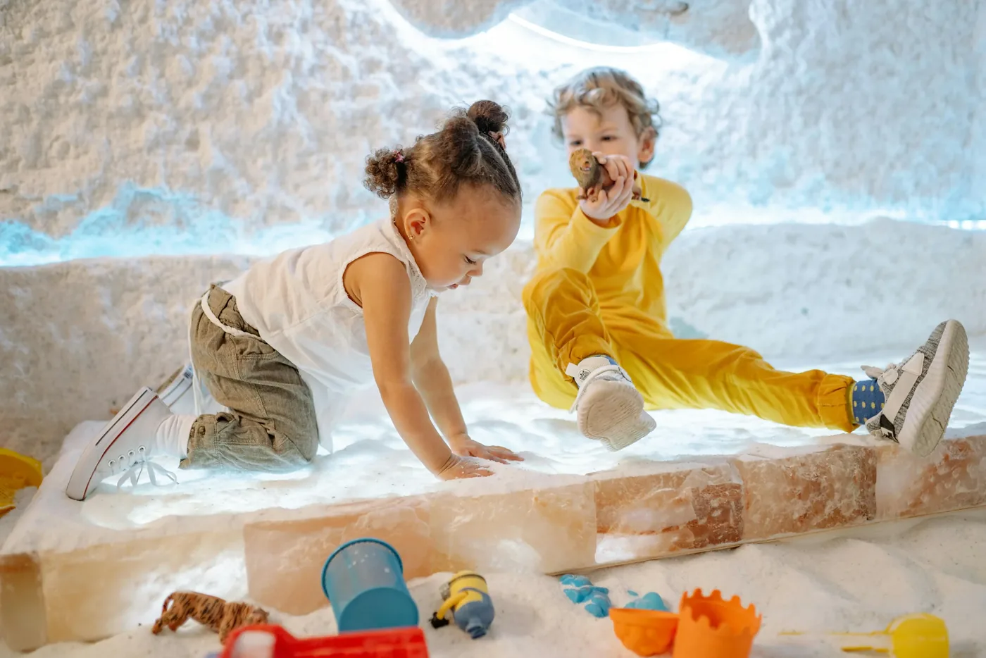 Children playing in a salt room, What Is Halotherapy?